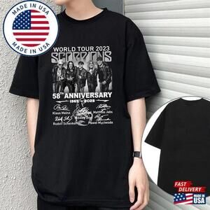 Official Scorpions World Tour  58Th Anniversary 1965 Signatures Shirt